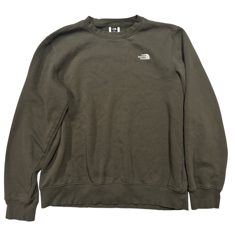 The North Face Sweater Men's Large Olive Green Crewneck Gorpcore Preppy Hiking